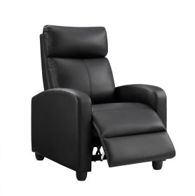 Comfortable Single-Seat Manual Recliner Chair | PU Leather Upholstery | Perfect for Small Spaces