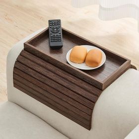 Sofa Arm Tray, Foldable Couch Arm Tray Side Table, Anti-Falling Armrest Tables Cup Holder for Snacks, Drinks, Beers, Phone, Control