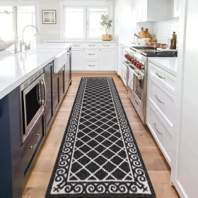 Hallway Runner Rug Washable Kitchen Floor Runners for Hallway Non Skid Entryway Mat Low Profile Inside Doormat Door Rugs for Laundry Room