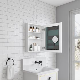 20'' W x 26'' H Surface Frameless Mirror Medicine Cabinet, Beveled Mirror Edges Bathroom Medicine Cabinet, Right opening door