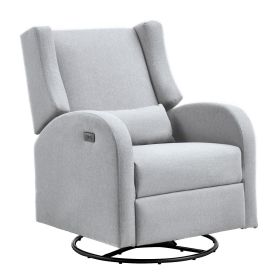 Electronic Power Recliner and Swivel Glider, 250 lbs Weight Capacity Swivel Glider Recliner Chair with USB Port