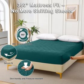 Diamond Grid Ultrasonic Waterproof Mattress Protector (Option: Green-T)