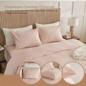 Serta Simply Clean Pleated Duvet Cover King (Option: Pink)