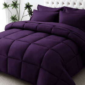 Purple Bedding Comforter Set  Twin/Queen/King (Inclusion: Comforter *1+Pillowcase*2, size: King)