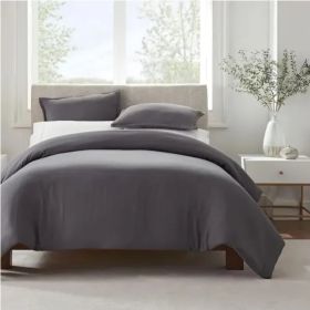 Serta Simply Clean Pleated Duvet Cover Queen (Option: Style6)